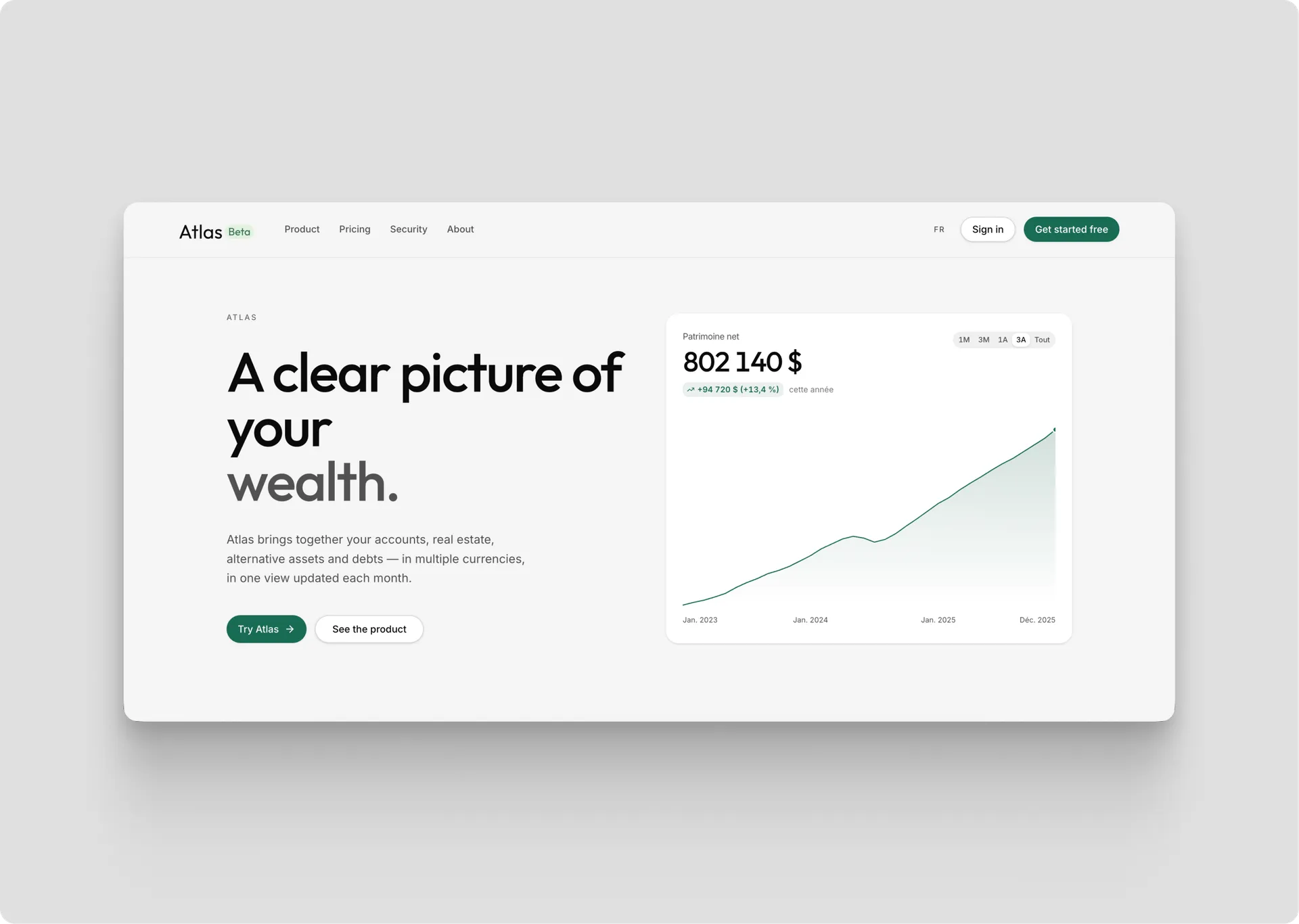 Site public d'Atlas — page d'accueil